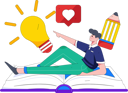 پیش‌نمایش فایل boy-have-many-creative-ideas-from-book-11212769 از پک خواندن و یادگیری