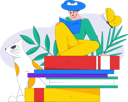 پیش‌نمایش فایل girl-is-preparing-for-exam-while-playing-with-cat-11212771 از پک خواندن و یادگیری