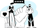 پیش‌نمایش فایل businessman-gets-5-star-rating-on-his-product-11329601 از پک رتبه بندی
