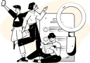 پیش‌نمایش فایل businessman-searches-new-employee-11329576 از پک استخدام