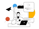 پیش‌نمایش فایل boy-holding-coffee-cup-and-working-on-laptop-11325656 از پک فعالیت افراد