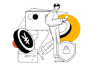 پیش‌نمایش فایل man-doing-mobile-payment-11329083 از پک پرداخت با کارت