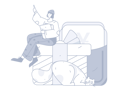 پیش‌نمایش فایل woman-using-gift-card-wallet-11420005 از پک پاکت چینی