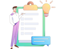 پیش‌نمایش فایل employee-explaining-details-of-form-to-customers-11453659 از پک فرم نظرسنجی