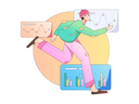 پیش‌نمایش فایل employee-running-late-for-meeting-11453542 از پک دیر رسیدن به محل کار