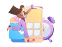 پیش‌نمایش فایل employee-runs-for-business-presentation-11453552 از پک دیر رسیدن به محل کار