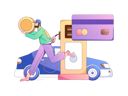 پیش‌نمایش فایل paying-through-card-for-filling-up-car-tank-11453506 از پک سوخت گیری ماشین