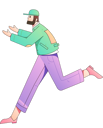 پیش‌نمایش فایل beard-man-running-while-showing-something-11452320 از پک فعالیت افراد