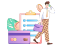پیش‌نمایش فایل businessman-walking-while-talking-about-financial-payment-11452837 از پک امور مالی