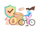 پیش‌نمایش فایل girl-cycling-while-getting-secure-financial-growth-11452863 از پک امور مالی
