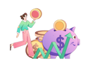 پیش‌نمایش فایل girl-holding-dollar-while-getting-investment-growth-11452850 از پک امور مالی