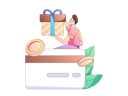 پیش‌نمایش فایل man-getting-credit-reward-while-holding-gift-box-11452830 از پک امور مالی
