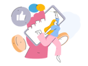 پیش‌نمایش فایل happy-girl-giving-online-feedback-11454718 از پک بررسی‌ها و بازخوردها
