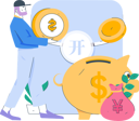 پیش‌نمایش فایل boy-saving-money-in-piggy-bank-11454325 از پک امور مالی