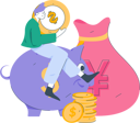 پیش‌نمایش فایل boy-saving-money-in-piggy-bank-11454338 از پک امور مالی