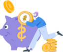 پیش‌نمایش فایل boy-saving-money-in-piggy-bank-11454340 از پک امور مالی