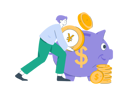 پیش‌نمایش فایل boy-saving-money-in-piggy-bank-11454341 از پک امور مالی