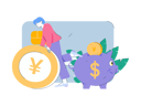 پیش‌نمایش فایل boy-saving-money-in-piggy-bank-11454357 از پک امور مالی