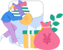 پیش‌نمایش فایل boy-with-gift-money-11454346 از پک امور مالی
