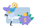 پیش‌نمایش فایل girl-saving-money-in-piggy-bank-11454367 از پک امور مالی