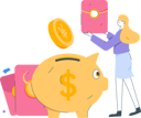 پیش‌نمایش فایل girl-saving-money-in-piggy-bank-11454369 از پک امور مالی