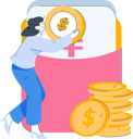 پیش‌نمایش فایل girl-saving-money-in-wallet-11454330 از پک امور مالی