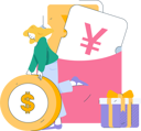 پیش‌نمایش فایل girl-with-gift-money-11454329 از پک امور مالی