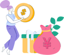 پیش‌نمایش فایل girl-with-gift-money-11454358 از پک امور مالی