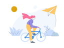 پیش‌نمایش فایل girl-riding-bicycle-in-park-11454171 از پک ورزش ها