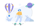 پیش‌نمایش فایل girl-riding-skateboard-in-park-11454172 از پک ورزش ها