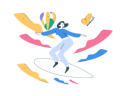 پیش‌نمایش فایل girl-surfing-in-ocean-11454161 از پک ورزش ها