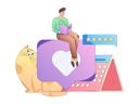 پیش‌نمایش فایل boy-reading-as-per-time-table-11453819 از پک خواندن