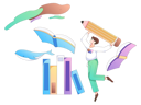 پیش‌نمایش فایل boy-standing-with-book-and-pencil-11453790 از پک خواندن