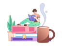 پیش‌نمایش فایل girl-having-coffee-with-reading-11453829 از پک خواندن