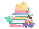 پیش‌نمایش فایل girl-reading-book-at-home-11453808 از پک خواندن