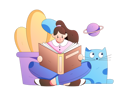پیش‌نمایش فایل girl-reading-book-at-home-11453811 از پک خواندن