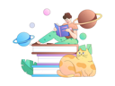 پیش‌نمایش فایل girl-reading-book-at-home-11453828 از پک خواندن