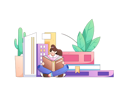 پیش‌نمایش فایل girl-reading-book-at-home-11453833 از پک خواندن