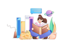 پیش‌نمایش فایل girl-reading-book-in-library-11453836 از پک خواندن