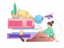 پیش‌نمایش فایل girl-studying-about-planets-11453793 از پک خواندن