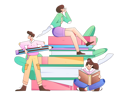 پیش‌نمایش فایل people-reading-books-in-library-11453806 از پک خواندن