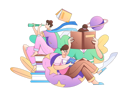 پیش‌نمایش فایل people-reading-books-in-library-11453807 از پک خواندن