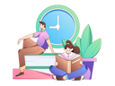 پیش‌نمایش فایل student-reading-on-time-11453815 از پک خواندن
