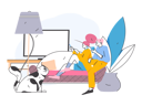 پیش‌نمایش فایل girl-and-boy-sitting-on-sofa-11454816 از پک خانه