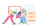 پیش‌نمایش فایل girl-reading-book-while-man-holding-pencil-11454824 از پک خانه