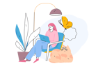 پیش‌نمایش فایل girl-working-on-laptop-at-home-11454825 از پک خانه