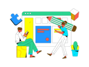 پیش‌نمایش فایل designer-are-designing-graphic-11572476 از پک همکاری تجاری