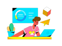 پیش‌نمایش فایل employee-is-doing-email-marketing-11572477 از پک همکاری تجاری