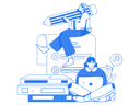 پیش‌نمایش فایل girl-and-man-doing-e-learning-11588262 از پک آموزش