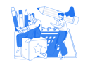 پیش‌نمایش فایل man-and-girl-making-education-schedule-11588217 از پک آموزش